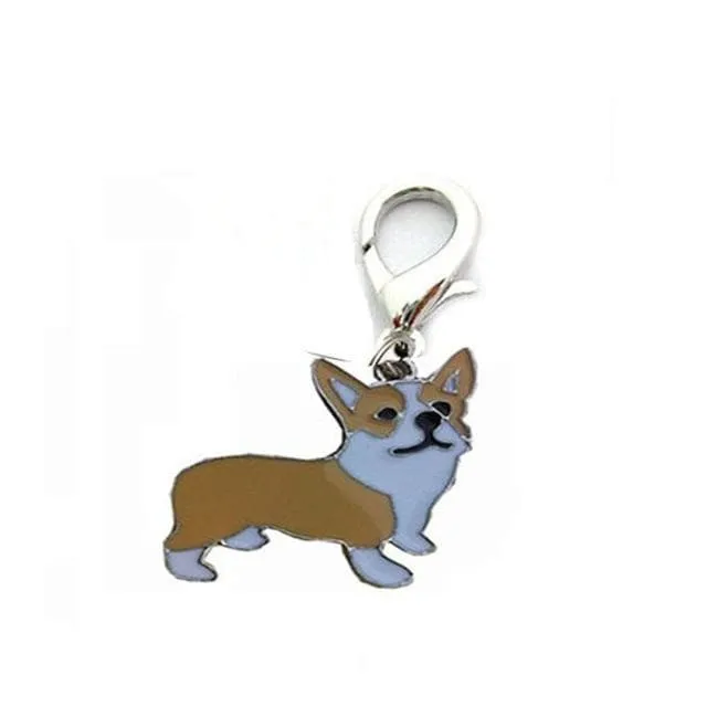 10 Pcs/Lot DIY Charm German Shepherd Dog Bulldog Pendant Keychain