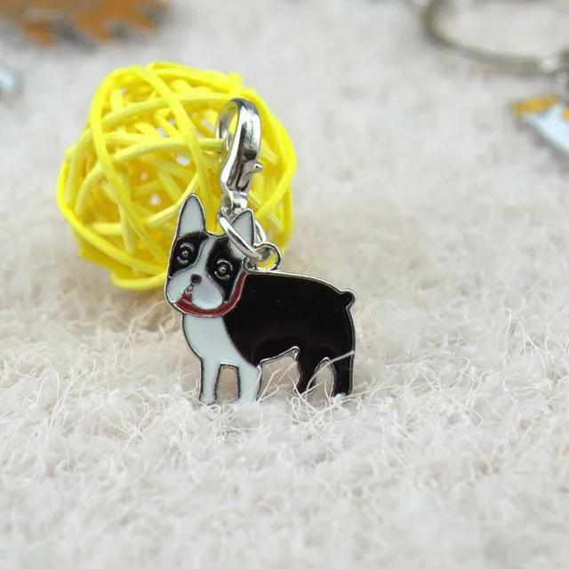 10 Pcs/Lot DIY Charm German Shepherd Dog Bulldog Pendant Keychain