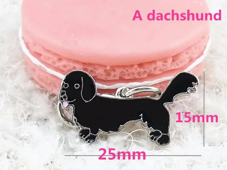 10 Pcs/Lot DIY Charm German Shepherd Dog Bulldog Pendant Keychain