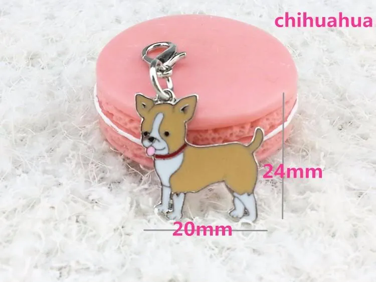 10 Pcs/Lot DIY Charm German Shepherd Dog Bulldog Pendant Keychain