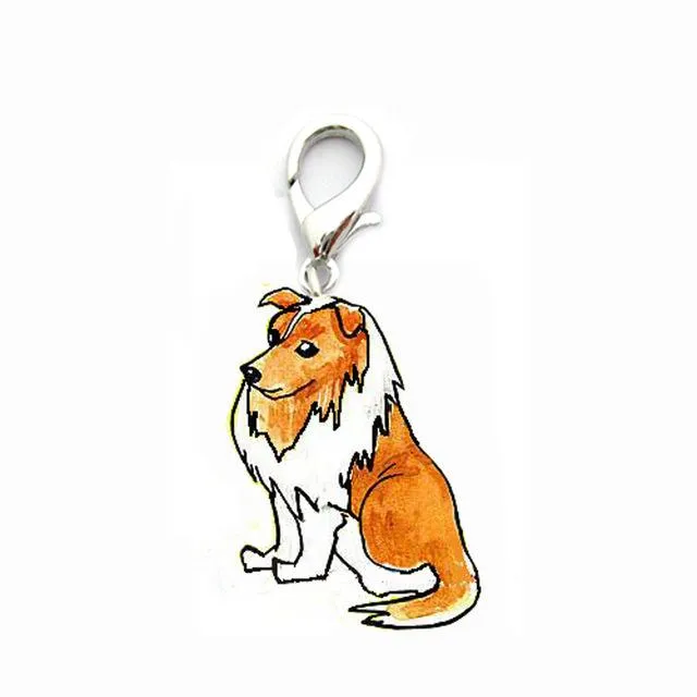 10 Pcs/Lot DIY Charm German Shepherd Dog Bulldog Pendant Keychain