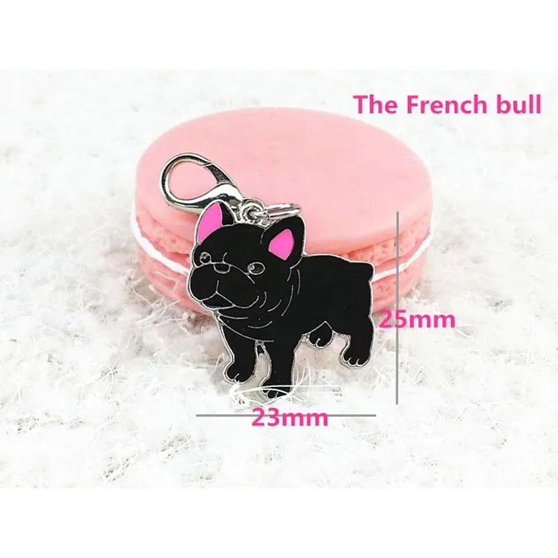 10 Pcs/Lot DIY Charm German Shepherd Dog Bulldog Pendant Keychain