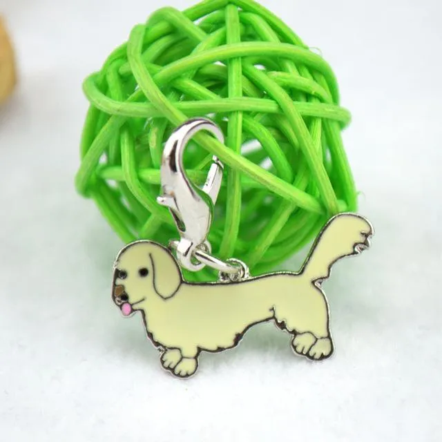 10 Pcs/Lot DIY Charm German Shepherd Dog Bulldog Pendant Keychain