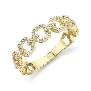 14K YELLOW GOLD DIAMOND LINK BAND