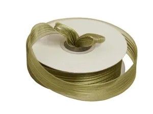 25 Yard 7/8" DIY Willow Green Organza Ribbon With Satin Stripes For Craft Dress Wedding