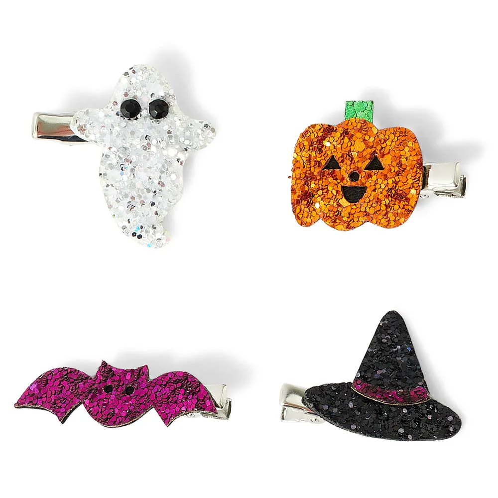 Accessorize London Girl's Multi Halloween Glitter Hair Clips Set Of 4