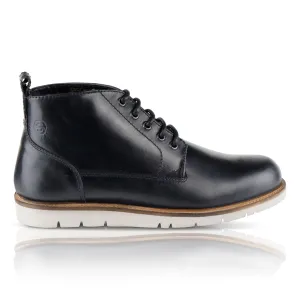 Alderman Leather Lace up Boot - Black