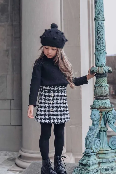 Angora Black Beret