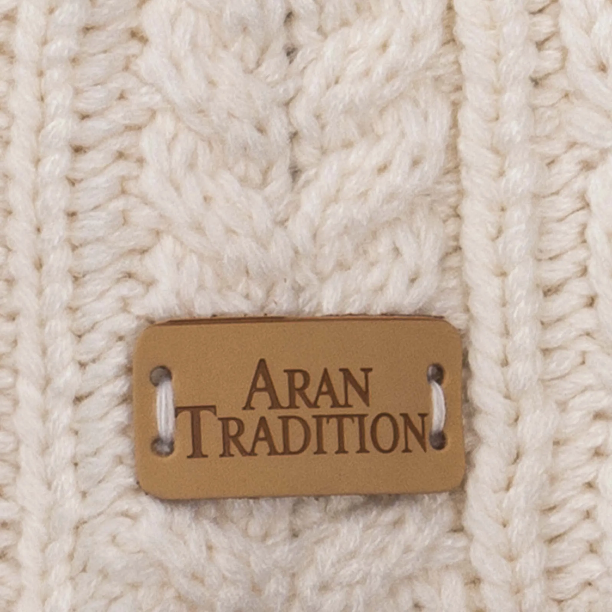 Aran Cable Button Wrap Scarf