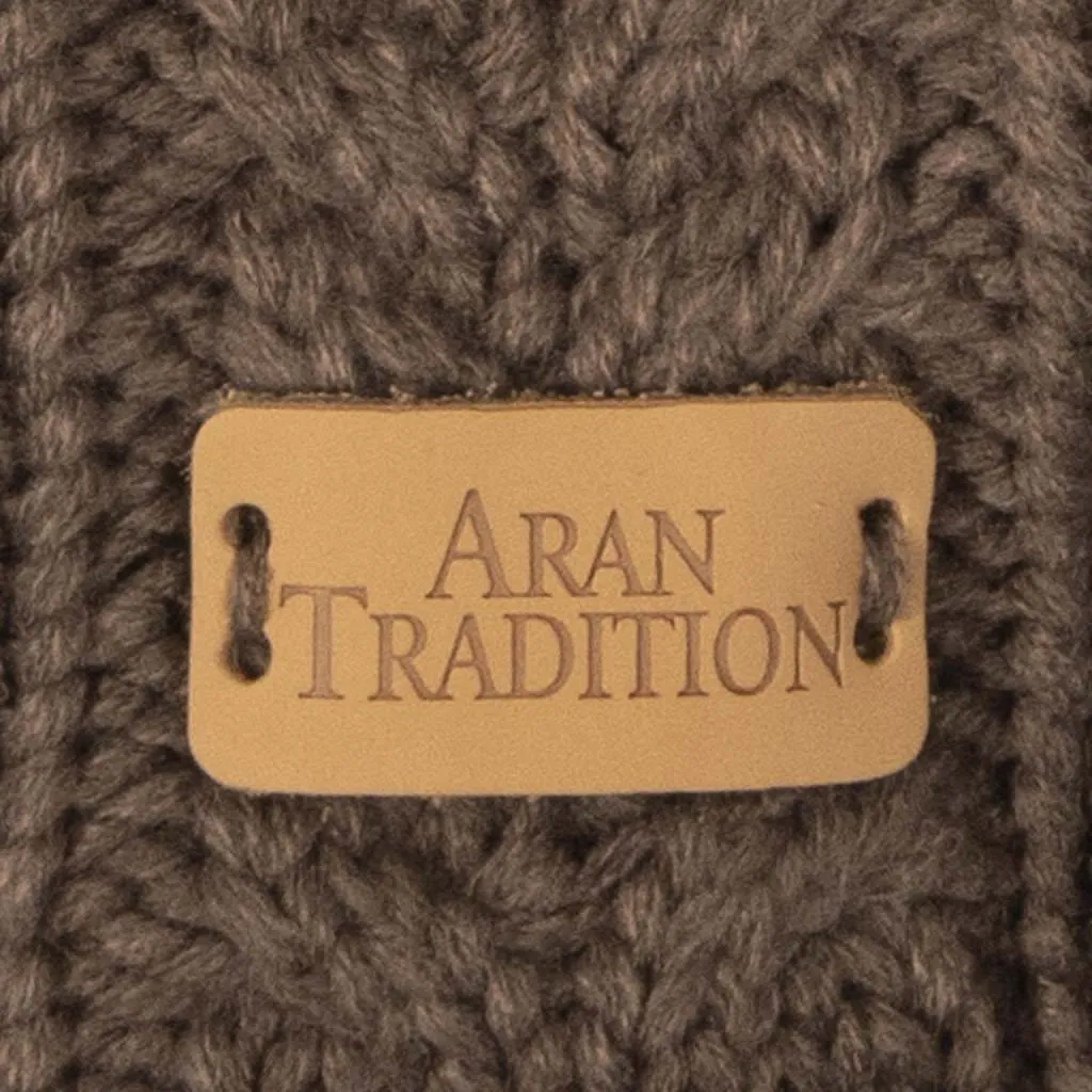 Aran Cable Button Wrap Scarf