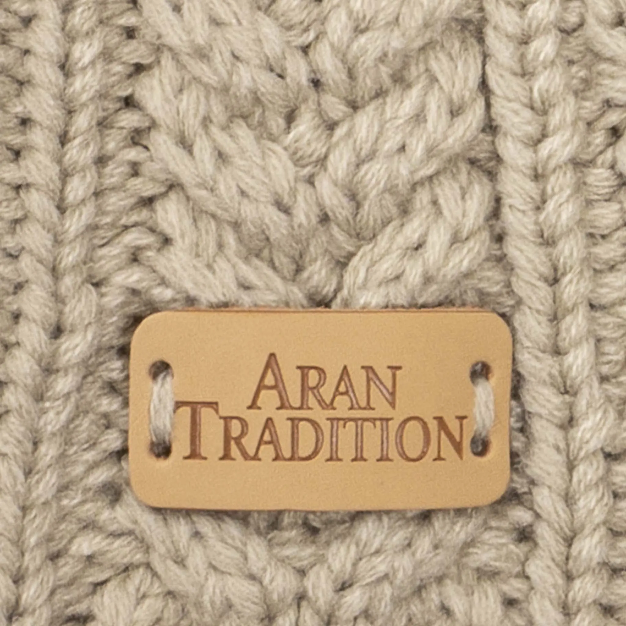 Aran Cable Button Wrap Scarf