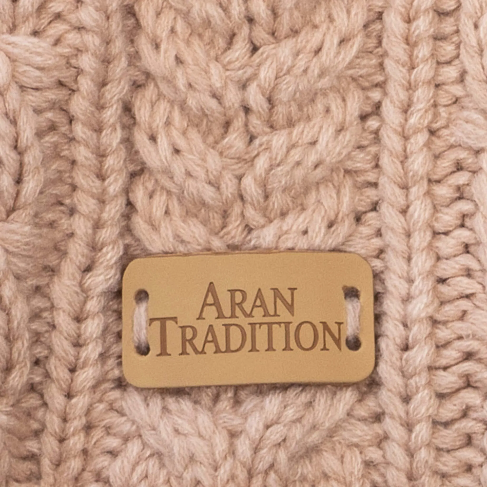 Aran Cable Button Wrap Scarf