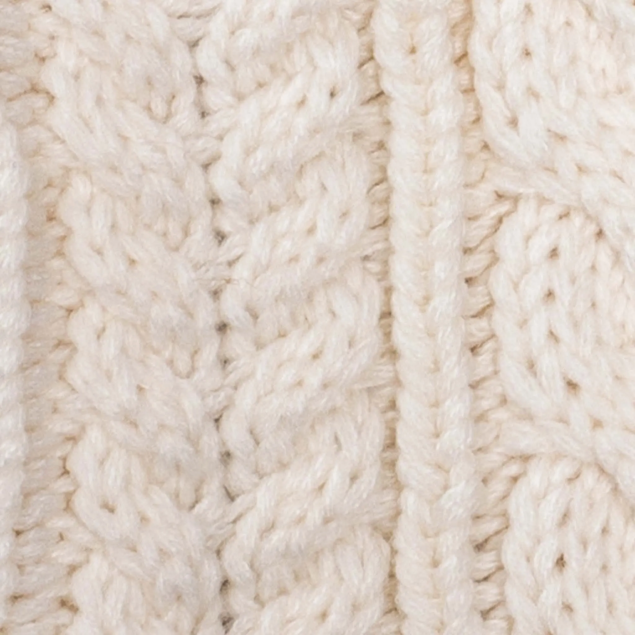 Aran Cable Button Wrap Scarf