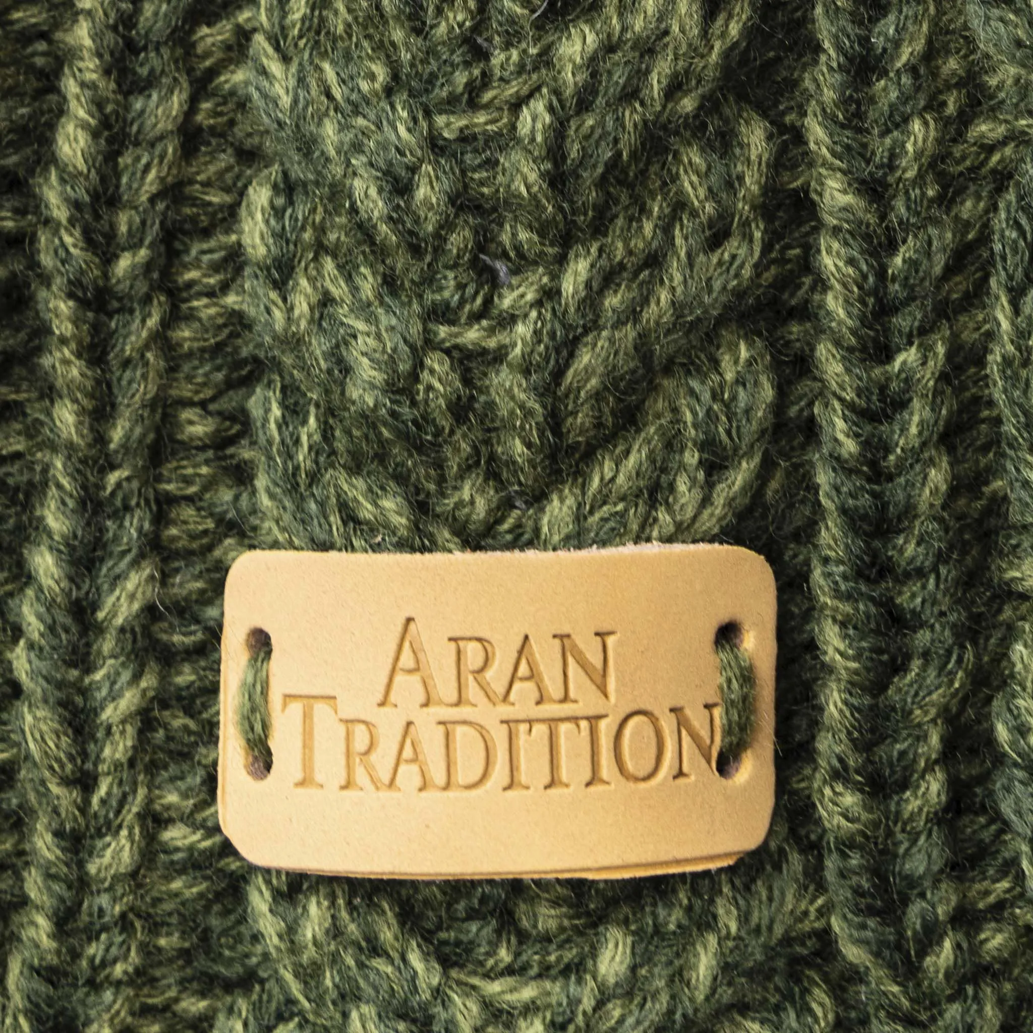 Aran Cable Button Wrap Scarf