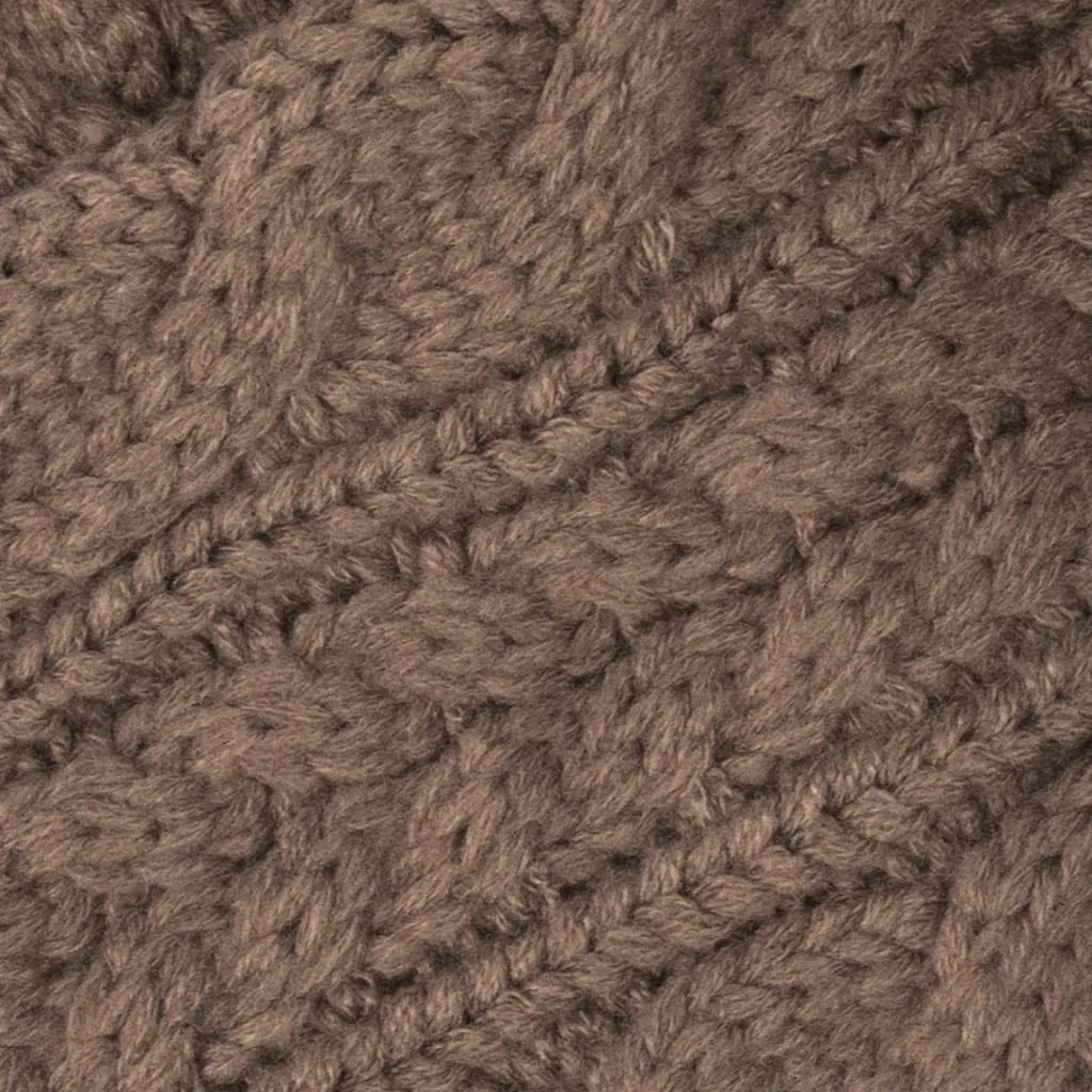 Aran Cable Button Wrap Scarf