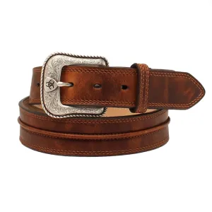 Ariat Men's Center Bump Leather Belt Brown