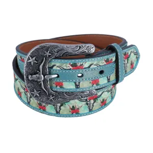 Ariat Women's Longhorn Floral Print Western Belt