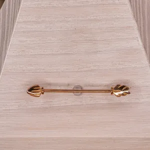 Arrow Industrial Barbell in Rose Gold