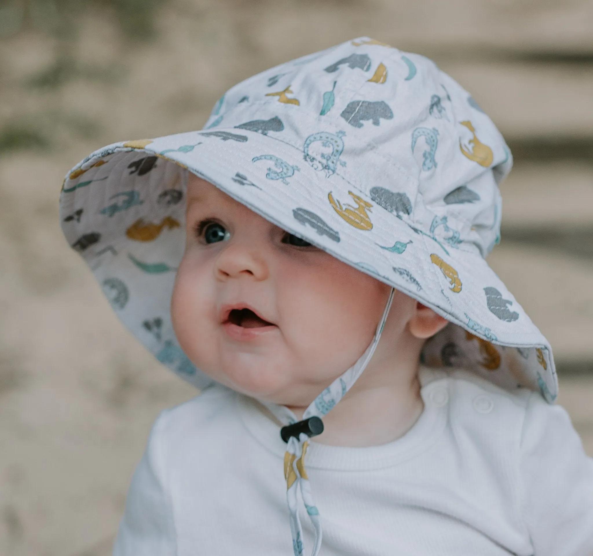 Aussie Animals Wide Brim Infant Sunhat