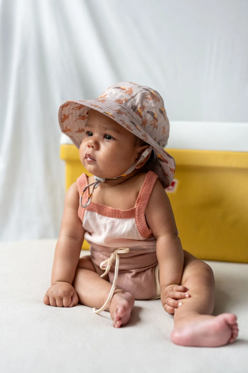 Aussie Sunset Wide Brim Infant Hat