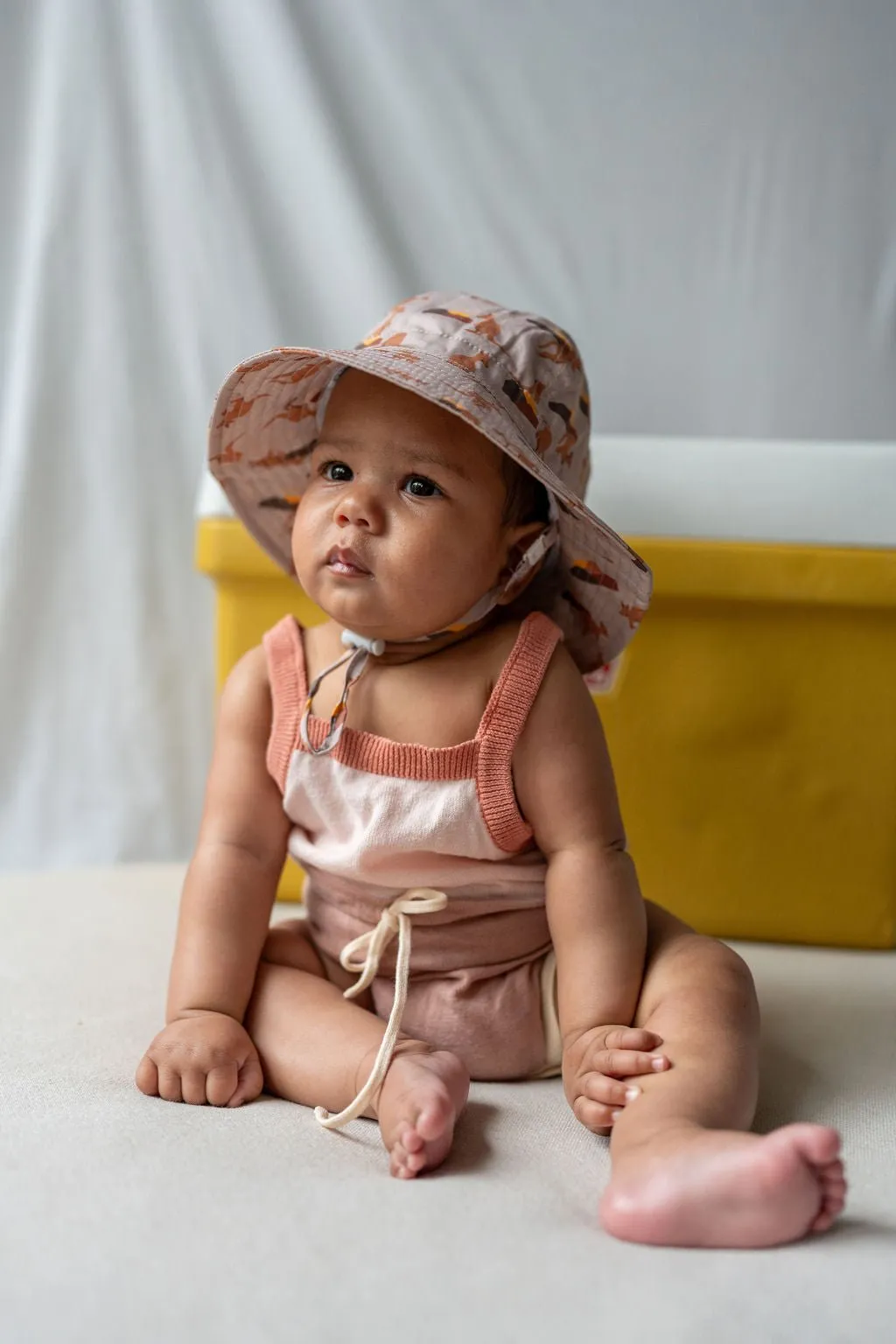 Aussie Sunset Wide Brim Infant Hat