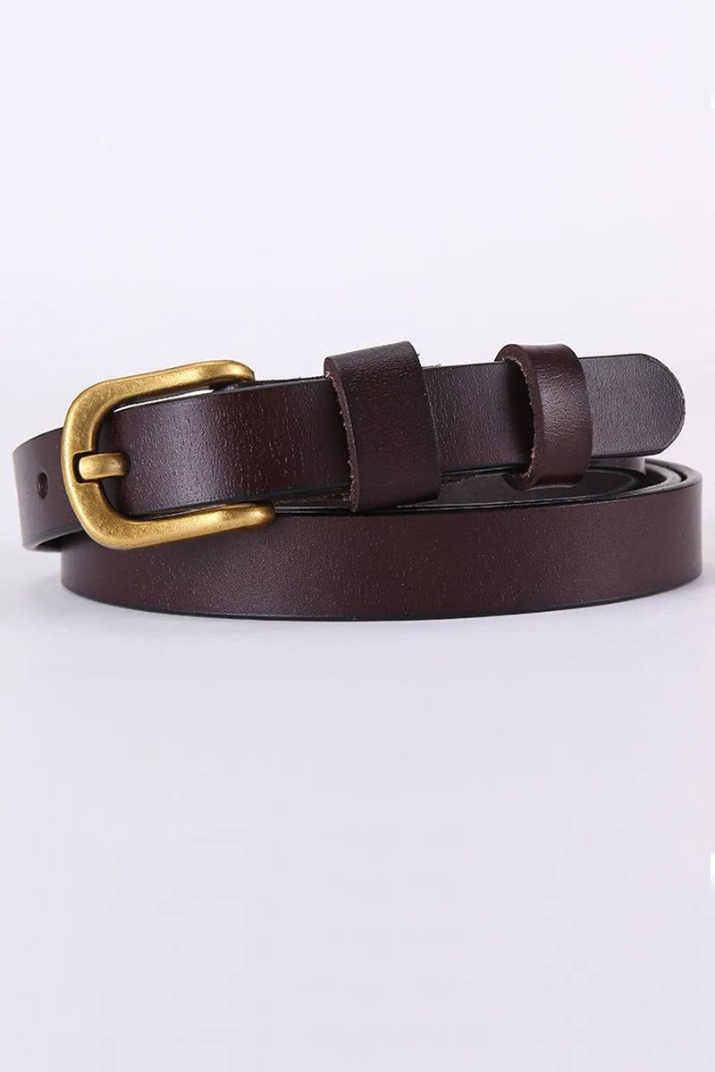 BASIC SLIM TRENDY LEATHERETTE BELT