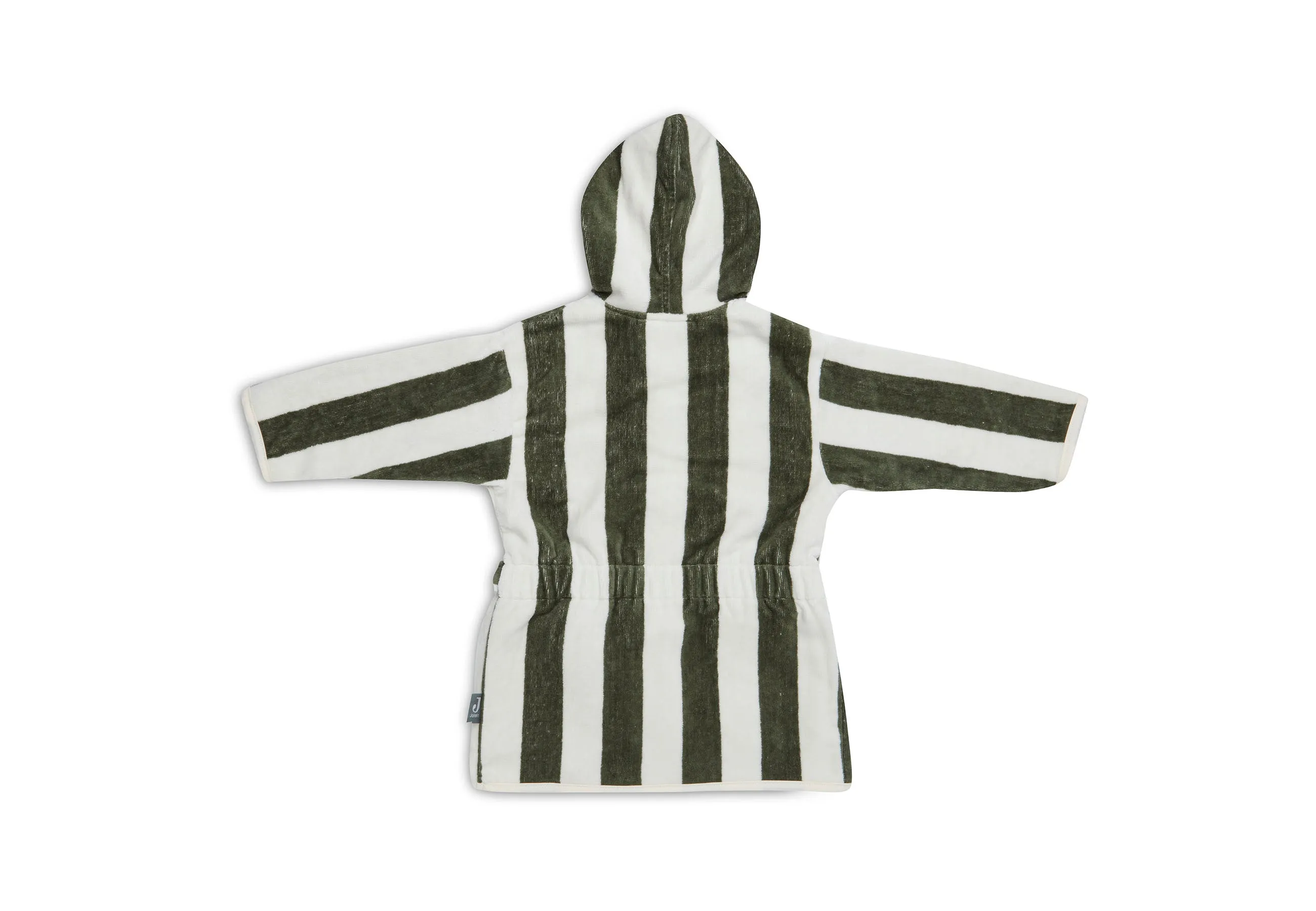 Bathrobe 3-4 year Stripe Terry - Leaf Green - GOTS