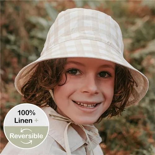 Bedhead 'Explorer' Kids Reversible Classic Bucket Hat - Flynn / Flax