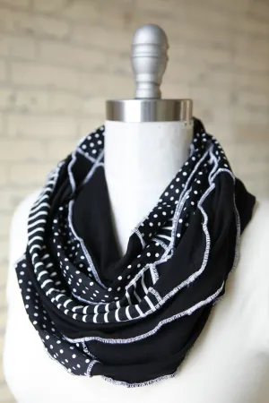 Black & White Infinity Scarf