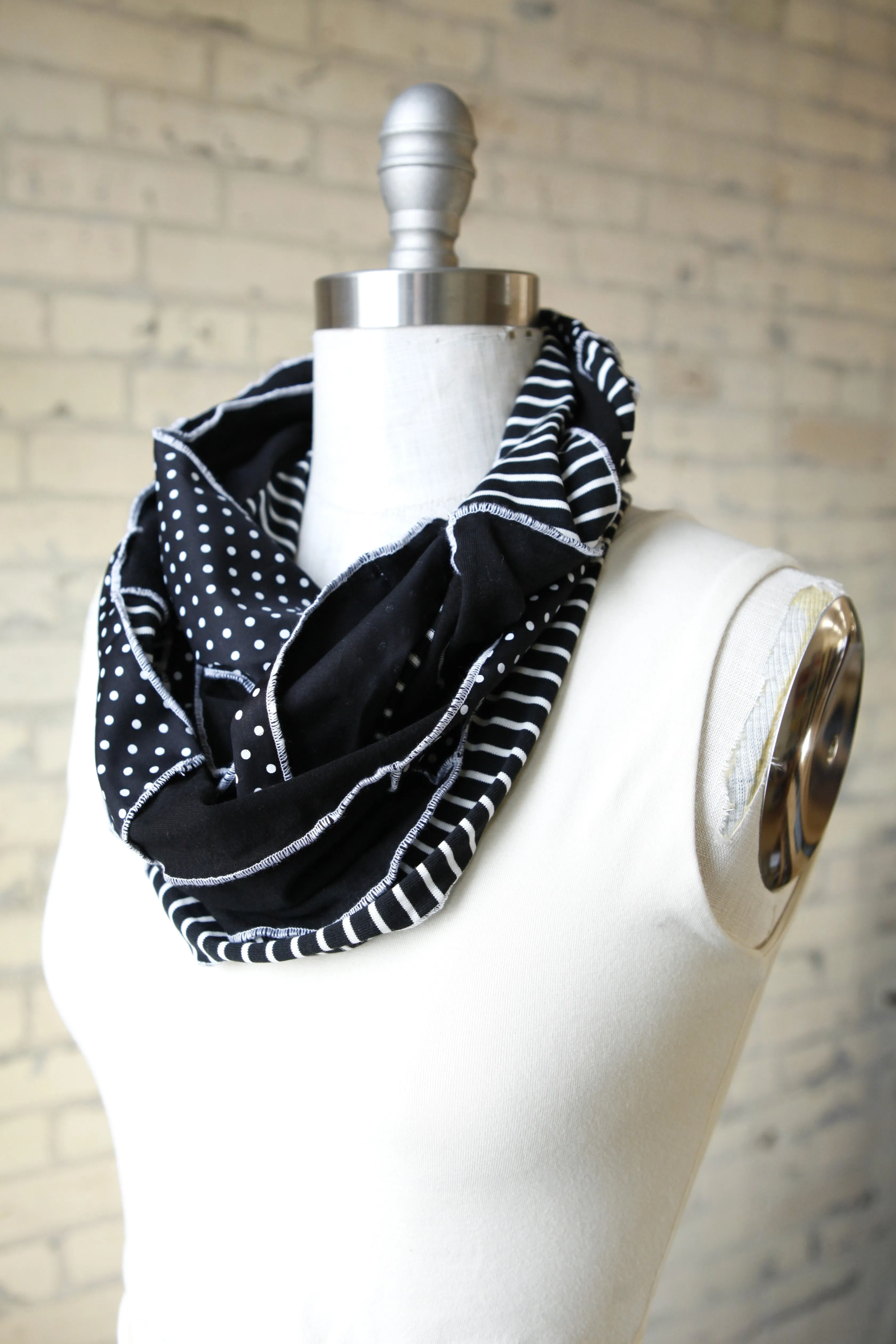 Black & White Infinity Scarf