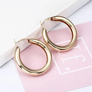 Bold Gold Hoops Large Earrings