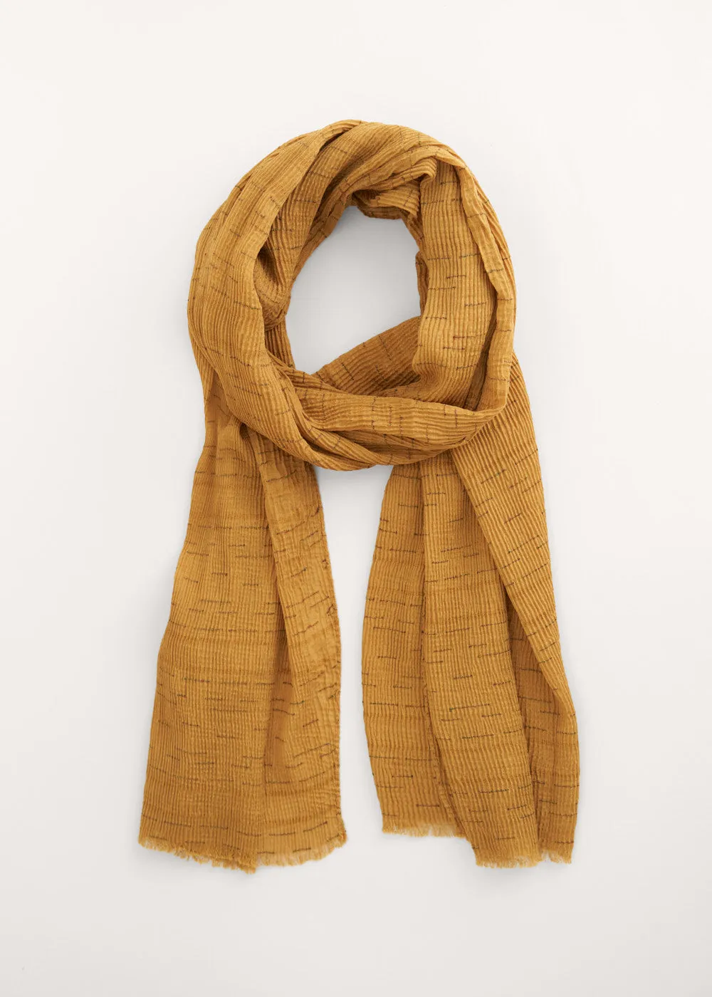 BONITA VISCOSE COTTON SCARF - MUSTARD