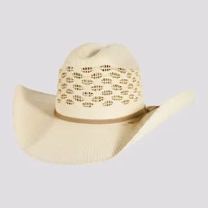 Cal | Womens Vented Crown Woven Bangora Straw Cowgirl Hat