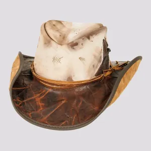 Calamity | Mens Distressed Genuine Leather Cowboy Hat