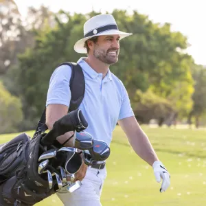 Canopy Bay by Deborah Hutton Chicago Golf Fedora - Ivory/Black