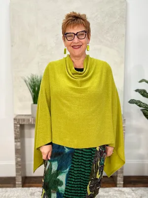 Cashmere Poncho Topper, Peridot