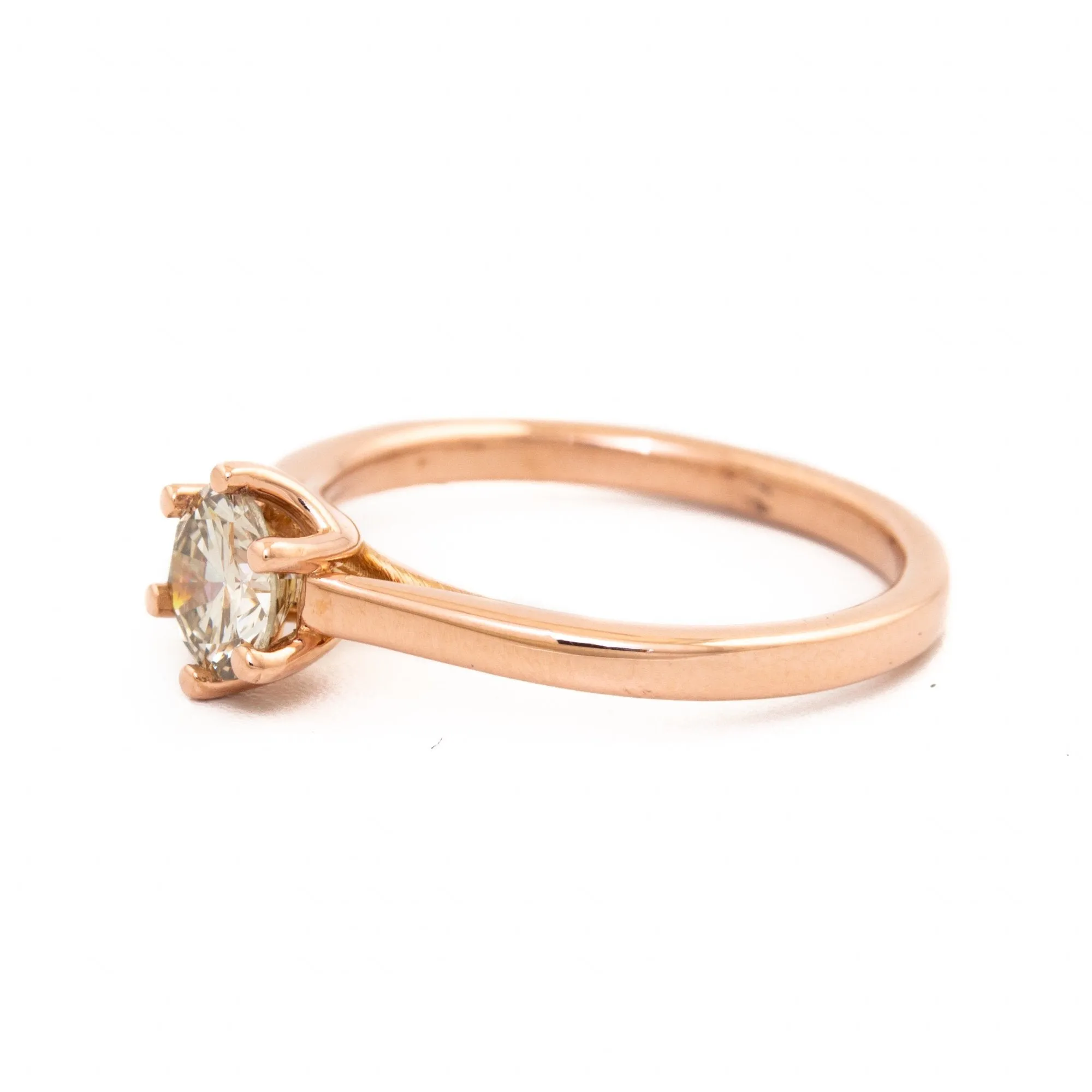 Champagne Diamond Solitaire Ring