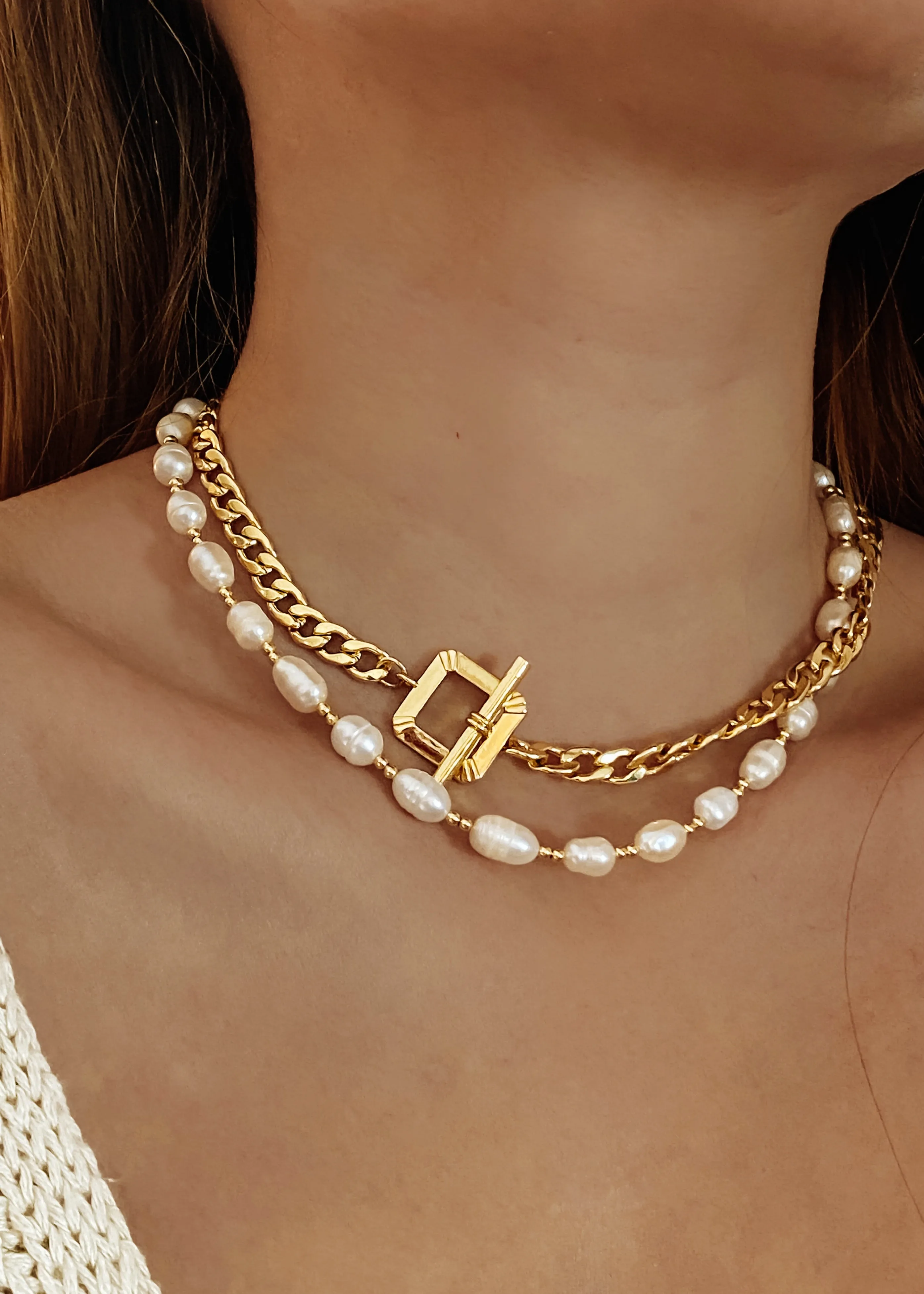 Charlie Cuban Chain Necklace - Gold Filled