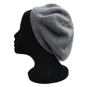 Chenille Knit Beret - Grey