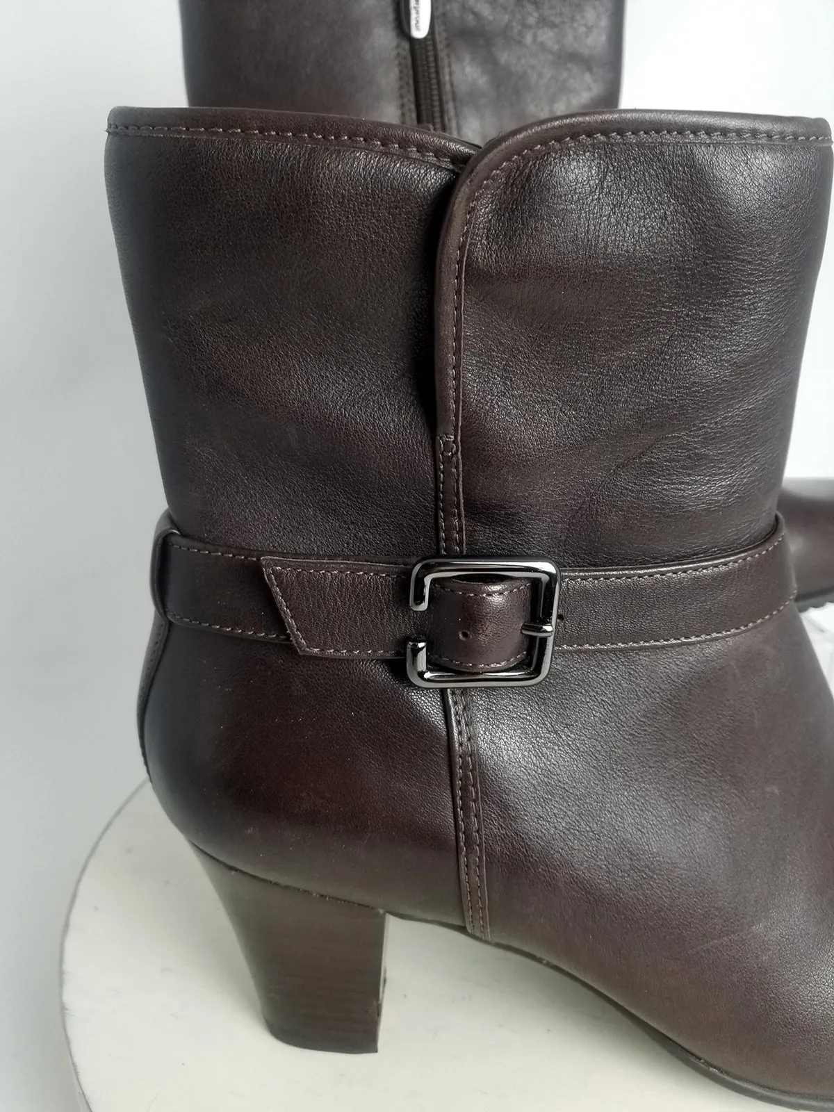 Clarks Size 11 Brown Heeled Boots NWOB