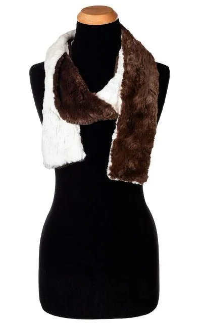 Classic Scarf - Two-Tone, Cuddly Faux Fur in Ivory  Combinations