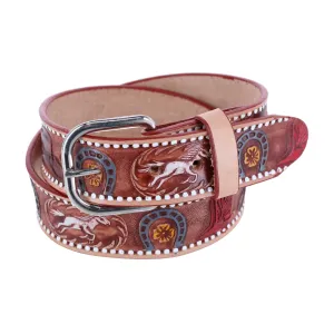 CTM® Boys Cowboy Print Embossed Belt