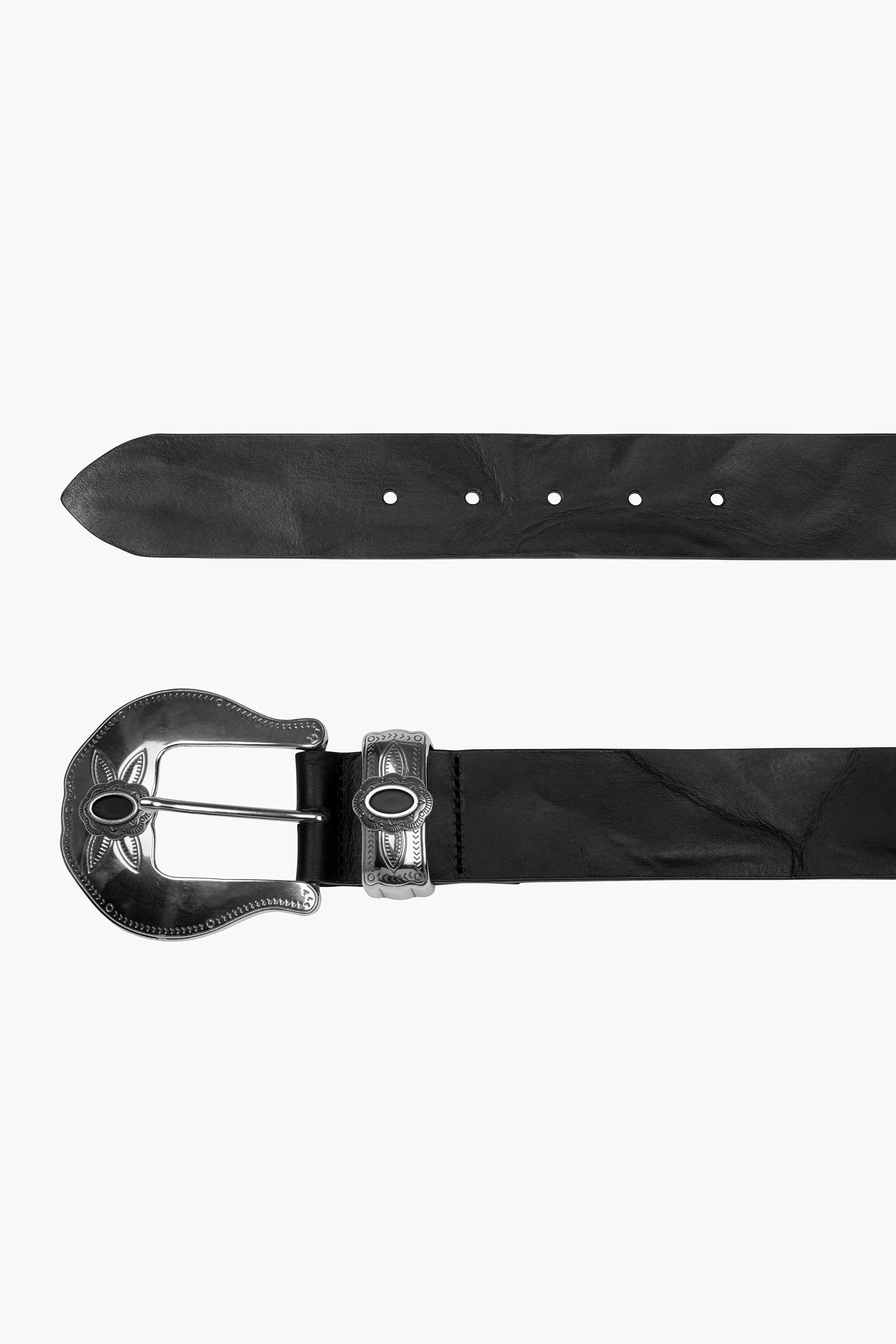 Electric Gypsy Belt | Worn Black Leather