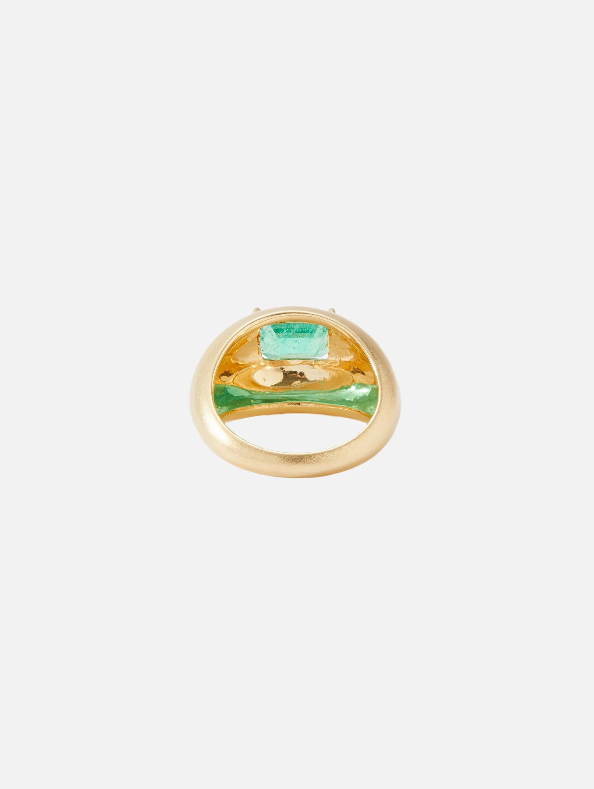 Emerald Domed Ring