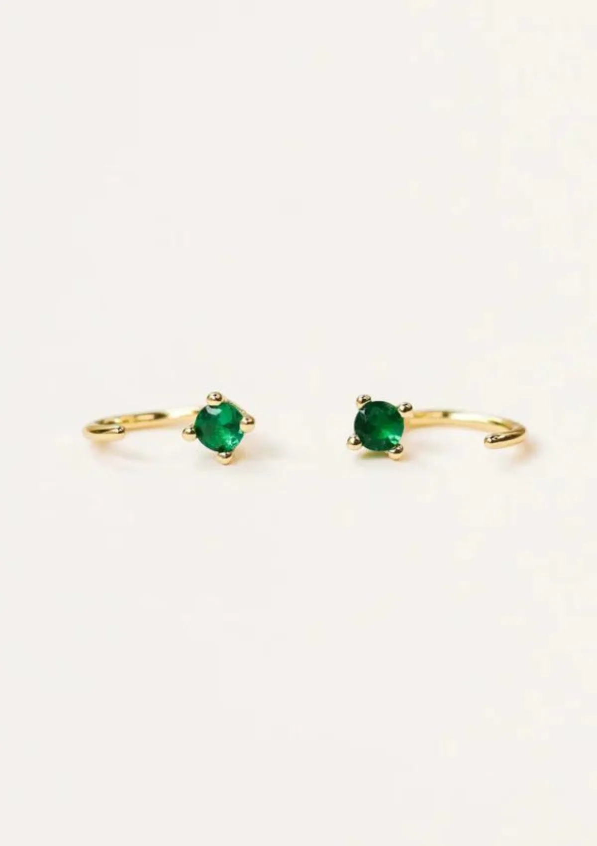 Emerald Huggie Earring