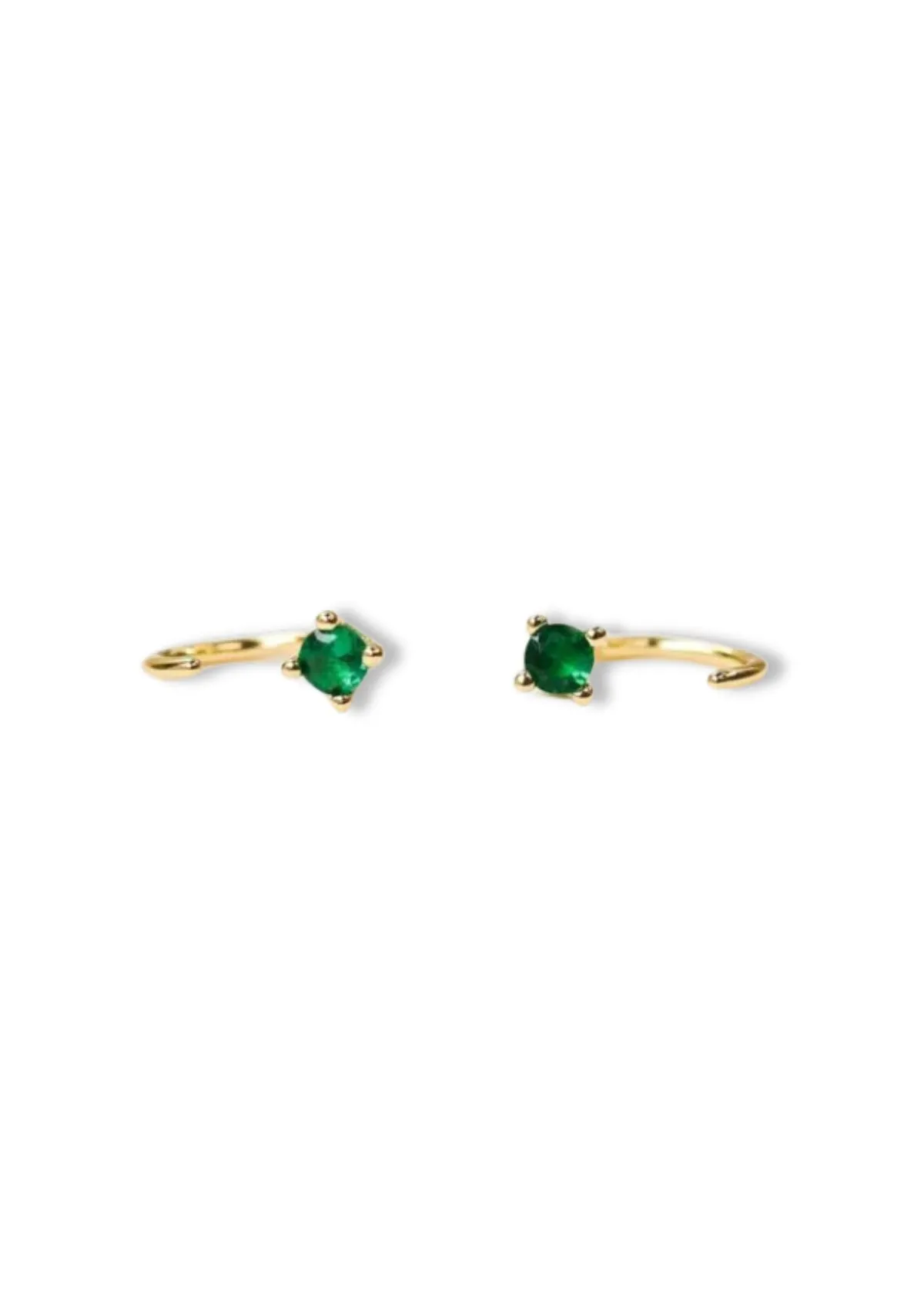 Emerald Huggie Earring