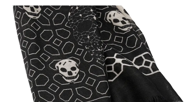 ETYN skull Scarf black European and American Style