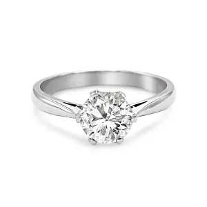 GCS Certificated 1.24cts Solitaire Diamond Ring