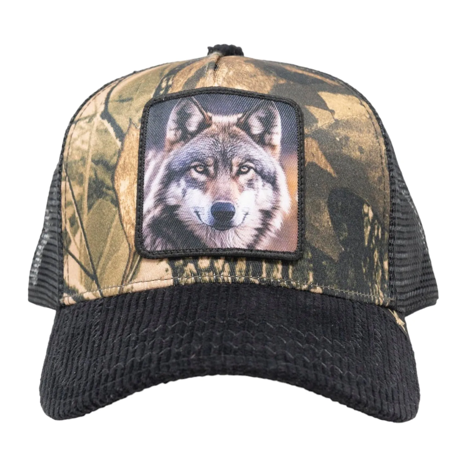 GOLD STAR HATS: Wolf Trucker Hat GS259