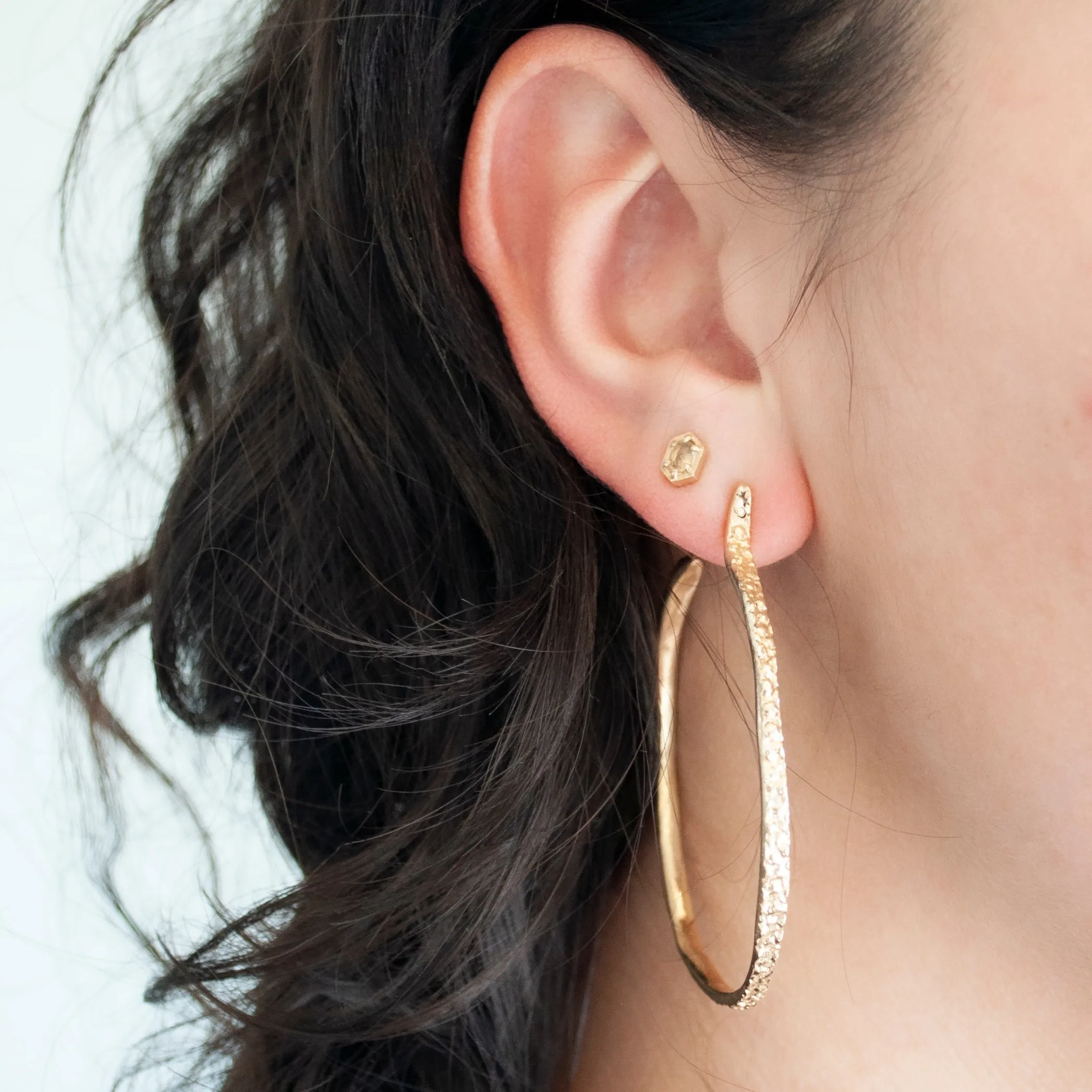 Gold Stingray Hoops